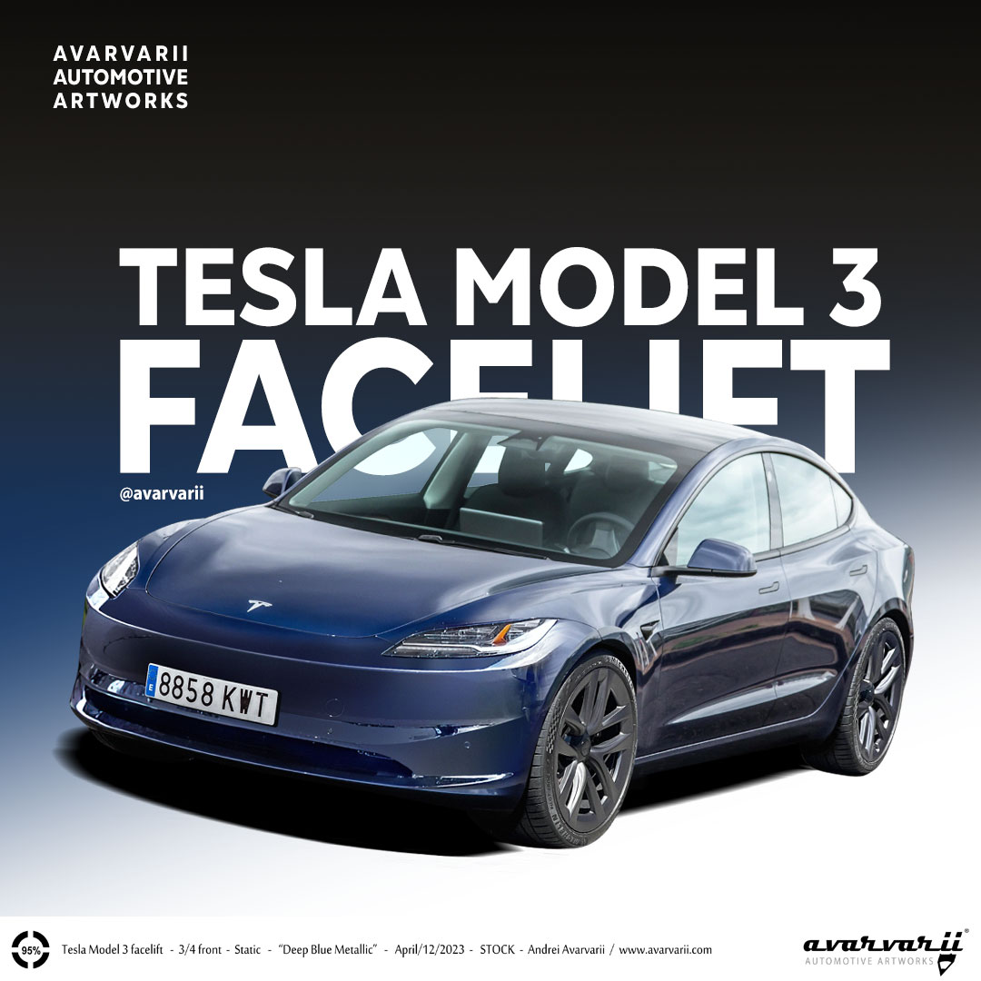 Tesla Model 3 Facelift 'Project Highland' 2023 ก่อนเปิดตัว * ภาพ ...