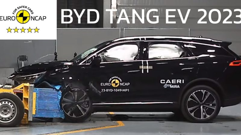 BYD TANG EV ใหม่ ทดสอบการชนมาตรฐานความปลอดภัยยูโร EURO NCAP ระดับ 5 ดาว