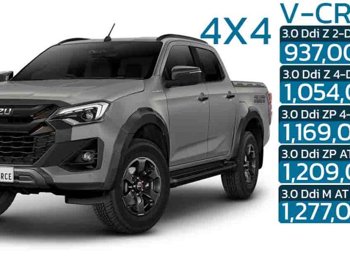 ISUZU D-MAX V-CROSS MY2024 ราคา 917,000 – 1,277,000 บาท