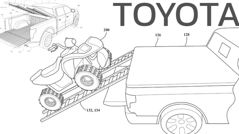 TOYOTA จดสิทธิบัตร ฝาครอบกระบะท้ายพร้อมทางลาดในการบรรทุกในตัว