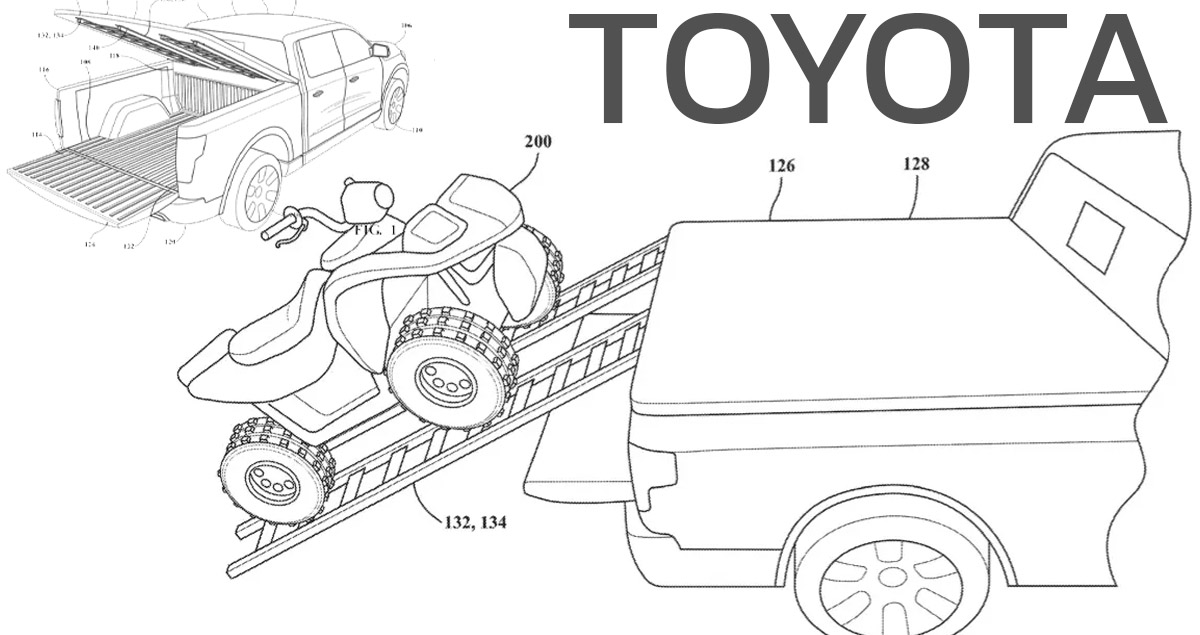 TOYOTA จดสิทธิบัตร ฝาครอบกระบะท้ายพร้อมทางลาดในการบรรทุกในตัว