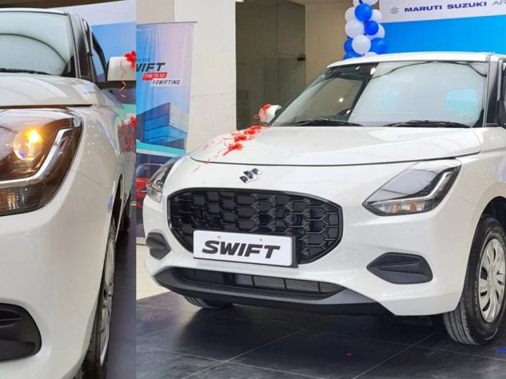 ภาพคันจริงรุ่นเริ่มต้นในอินเดีย  Maruti Suzuki Swift ราคา 286,000 – 420,000 บาท 1.2L AMT/MT