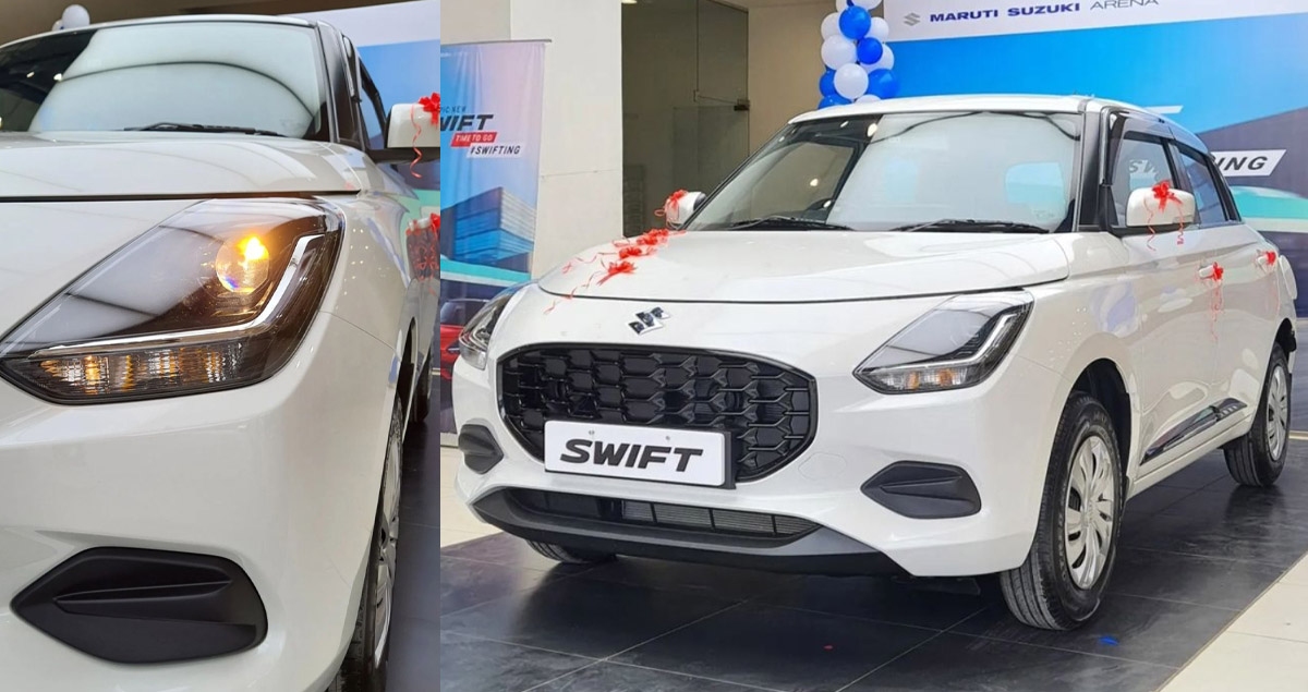 ภาพคันจริงรุ่นเริ่มต้นในอินเดีย  Maruti Suzuki Swift ราคา 286,000 – 420,000 บาท 1.2L AMT/MT