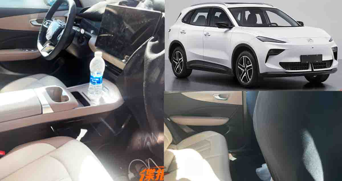 ภายในห้องโดยสาร MG S5 SUV EV คู่แข่ง BYD ATTO 3 ก่อนเปิดตัวในจีน