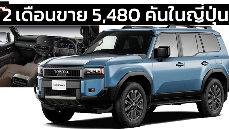 2 เดือนขาย 5,480 คันในญี่ปุ่น TOYOTA LAND Cruiser 250 ราคาเริ่ม 1.23 ล้านบาท ดีเซลเทอร์โบ 1GD-FTV 2.8 ลิตร 204 แรงม้า