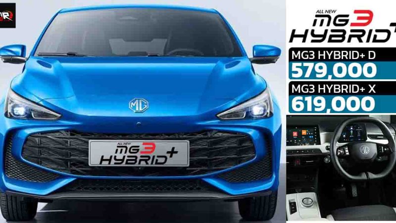 ปรับราคาเพิ่ม 20,000 บาท MG3 HYBRID+ ประหยัด 26.3 กม./ลิตร ราคา 579,000 – 619,000 บาท