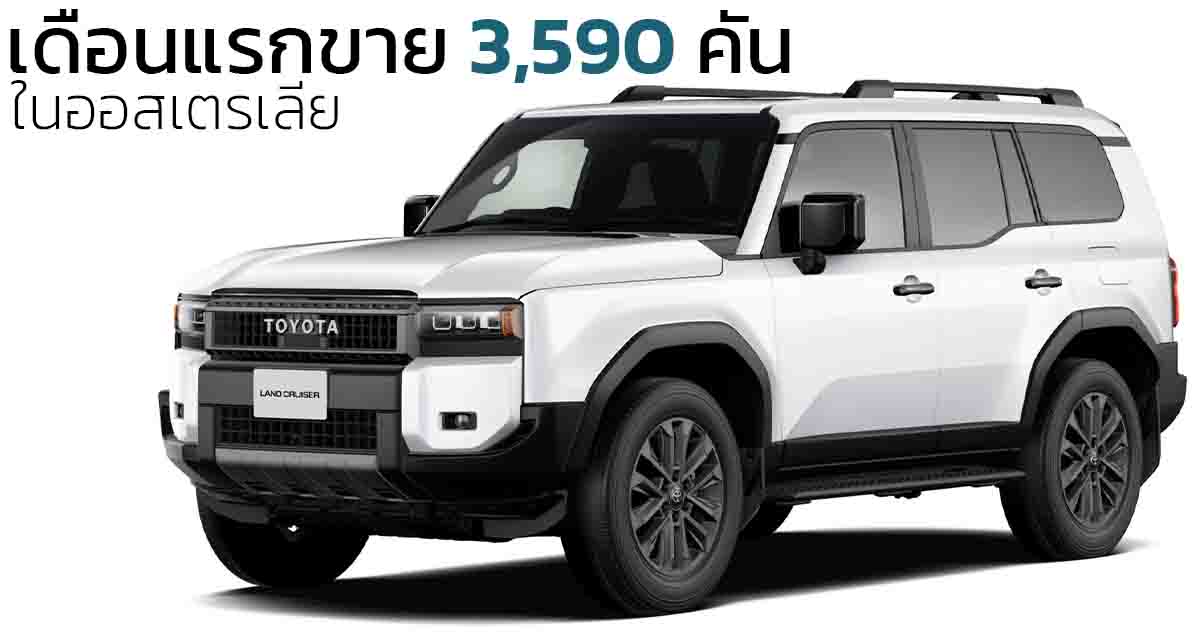 เดือนแรกขาย 3,590 คันในออสเตรเลีย TOYOTA PRADO 250 ราคา 1.74 ล้านบาท ดีเซลเทอร์โบ 2.8 ลิตร