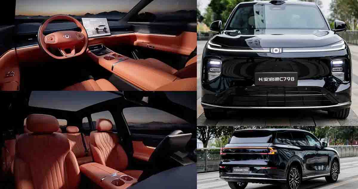 เผยภายในห้องโดยสาร Changan Qiyuan C789 SUV ขนาดกลาง EREV และ BEV ก่อนเปิดตัวในจีน