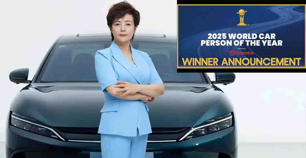 Stella Li รองประธานบริหารของบริษัท BYD ได้รางวัล World Car Person of the Year 2025 ของโลก