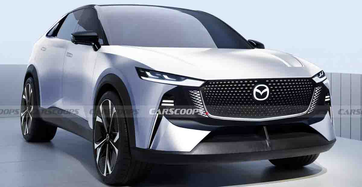 All-NEW MAZDA CX-6e รุ่นใหม่ กำลังเปิดตัว อาจเป็น CX-5 EV ในอนาคต ในยุโรป * ภาพในจินตนาการ